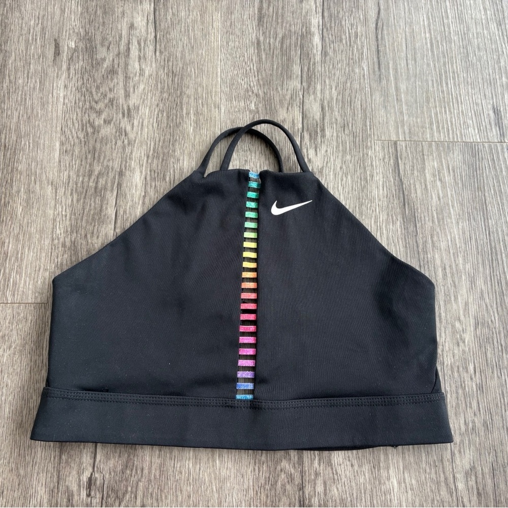 Nike Rainbow 🌈 Cut Out Sports Bra M